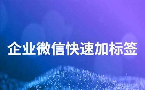 企業(yè)微信如何進行快速打標簽