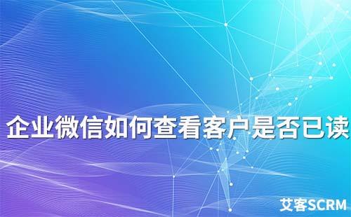 企業(yè)微信如何查看客戶是否已讀信息