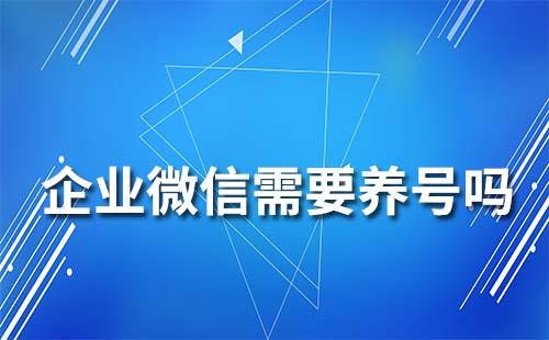 企業(yè)微信需要養(yǎng)號嗎
