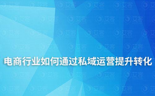 電商行業(yè)如何利用私域運(yùn)營提升用戶轉(zhuǎn)化及復(fù)購