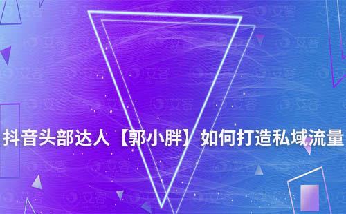 抖音頭部達人【郭小胖】如何通過私域實現高效增長