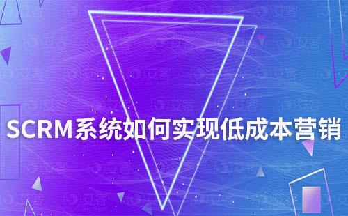 SCRM系統(tǒng)如何幫助企業(yè)實(shí)現(xiàn)低成本營銷